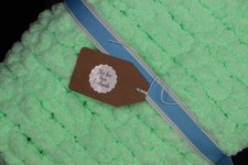 handmade chunky knit crochet blanket- green 