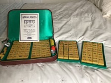 Jacques Mahjong 148 Butterscotch Bakelite Tiles Case Book Mah Jong Jongg Vintage