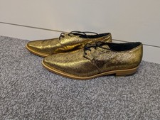 Womens Vivienne Westwood Gold Leather Lace Up Shoes Size UK 6, EU 40 Brand New.