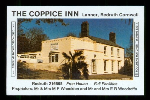 Matchbox label the coppice inn - matchbox,
