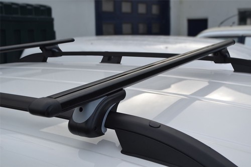 Black roof rails - black, cross