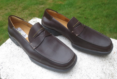 Mens clarks slip shoes - mens, dark