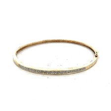 9ct yellow gold diamond bangle