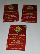 Perfect Pizza Fridge Magnets Silver Jubilee Romford Phone Number X3