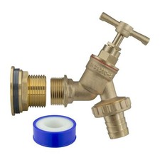 Water Butt Replacement Tap BRASS Metal Lever UK Bib Outlet Barb Quick Hosepipes