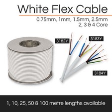 White Flex Cable 2, 3 & 4 Core