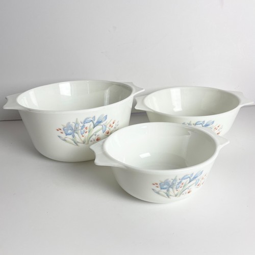 Pyrex vintage blue iris - vintage,
