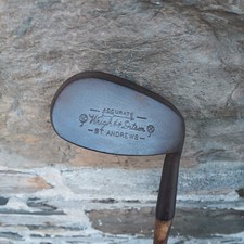 RH Wright & Ditson ST. ANDREWS Niblick Iron Dimple Face Hickory Shaft 36 1/2"