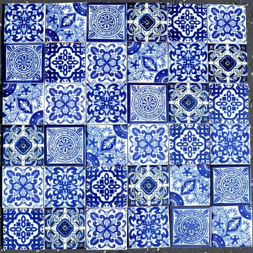 Mexican tiles port azul mix - mix,