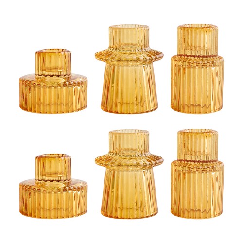 6pcs glass tealight - glass, candle