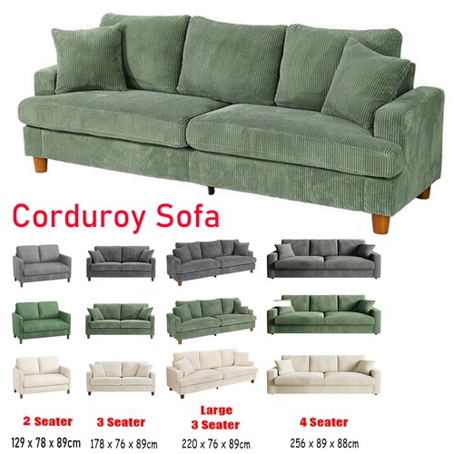 Seater corduroy sofa - 3/4, jumbo
