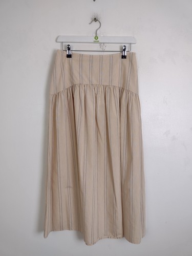 Women skirt cream stripe - skirt,