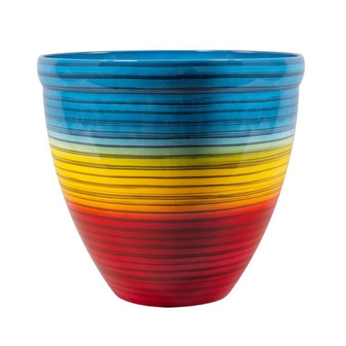 Round plastic rainbow plant - plastic,