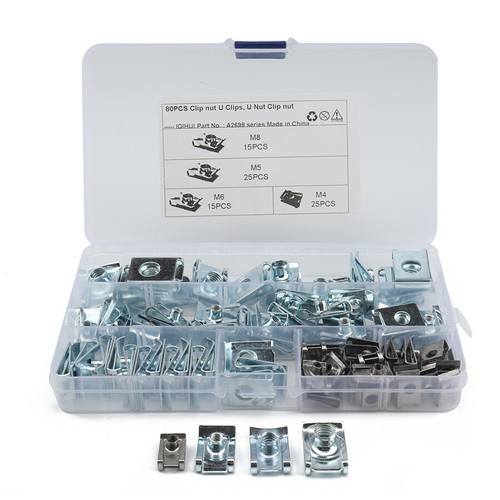 80x m8 metal clips - m4, m5