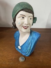 Art Deco Flapper Head Plaster
