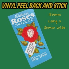 Cadbury’s Roses Chocolates Vintage Vinyl Sticker Retro Sweet Wrapper Design 1970
