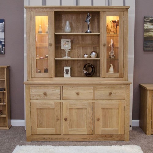 Solid oak large dresser - oak,