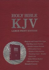 King James Version Large Print Bible (Burgundy)