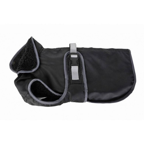 Dog cat coat faux - coat, black