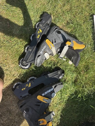 Bauer yellow rollerblades uk4 - rollerblades,
