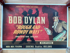 Bob Dylan Rough and Rowdy Ways Official Poster 2022 Dublin 3Arena VGC