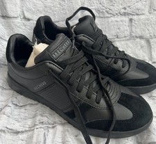 SKECHERS WOMENS ZINGER 2 Uk 5 BLACK  LEATHER LACE UP WORK SCHOOL 12/10