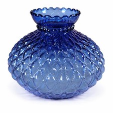 VTG Blue Diamond Quilted Glass