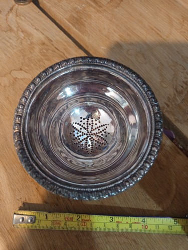 Large vintage tea strainer - vintage,