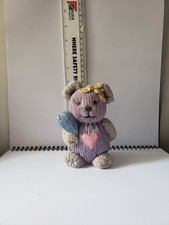 faux knitted resin bear