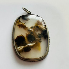 Antique moss agate sterling