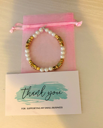 White pearl style - pearl-style, beaded