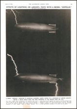 1933 WEATHER Lightning Effect Airships Model Zeppelin Duralumin Frame (223)