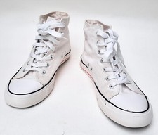 LEE COOPER Originals - White High Top Lace Up Canvas Shoes - UK5 / EU38