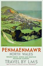 TX445 Vintage LMS Penmaenmawr North Wales British Railway Travel Poster A3/A4