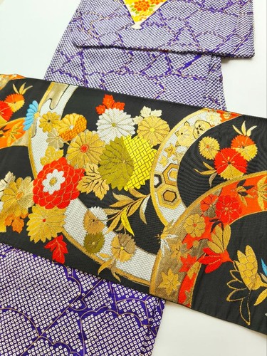 Antique kimono and silk obi