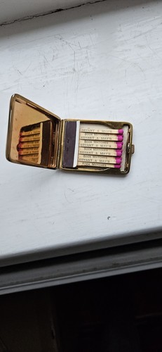 Old match box siver - match, gold