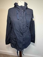 Svea Female Navy Long Sleeve 100 % Cotton Parka Jacket Size S