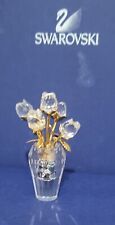 SWAROVSKI CRYSTAL ORNAMENTS FLOWERS/TULIPS IN VASE /RARE, RETIRED,MINT,BOXED(2)