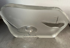 Golfing glass paperweight - glass,