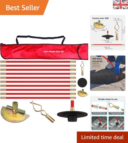 30ft professional drain rod - professional,