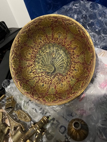 Antique decorative brass bowl - antique,