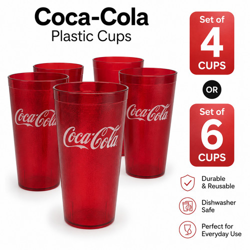 Red tumbler coca cola cups - cups, 24
