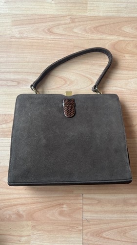 Vintage 1960s brown - brown, suede