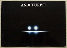 RENAULT A610 TURBO Car Sales Brochure 1992 #22 473 06