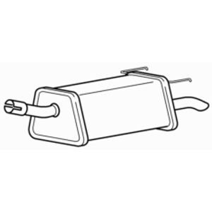 Rear exhaust silencer - rear, box