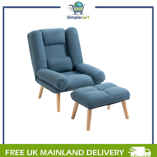 Recliner with footstool - with,