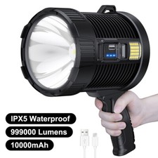 LED Hand held Searchlight Spotlight USB Rechargeable Camping Hunting Torch Lamp