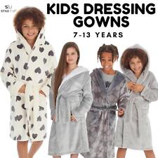 Unisex Boys Girls Soft Comfortable Dressing Gown Cosy Long Sleeve Fleece Robes