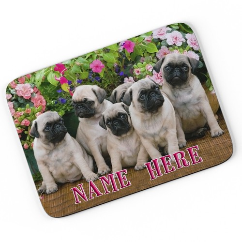 Personalised mouse mat - personalised, pug