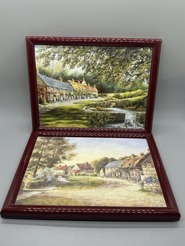 Pair vintage country cottage - country,